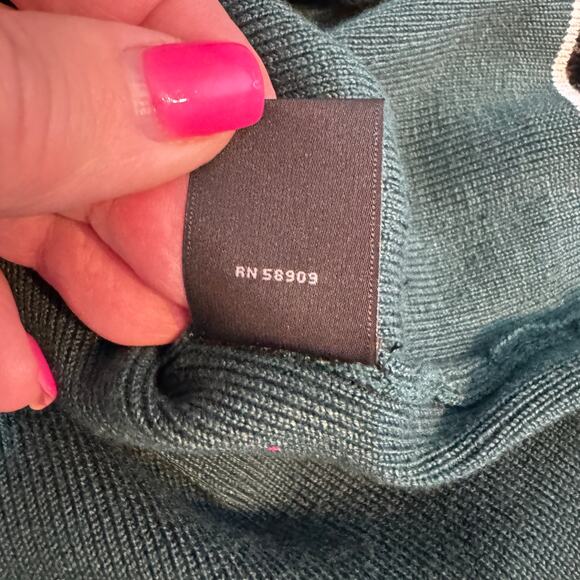 Investments II Women's Plus Sz 3X Green Sweater Crew neck LS Rayon Blend Buttons - Picture 4 of 8